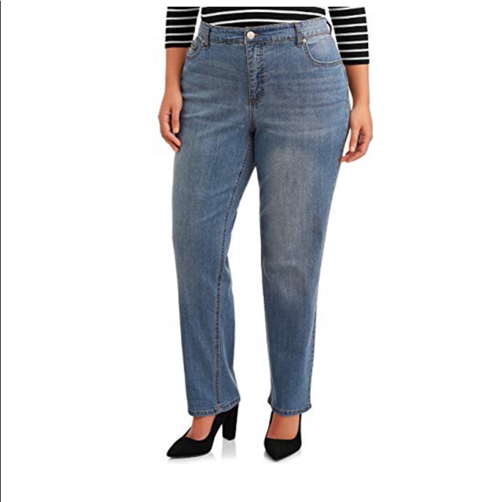 Terra & Sky Repreve stretch blue jeans Sz 26W Pet